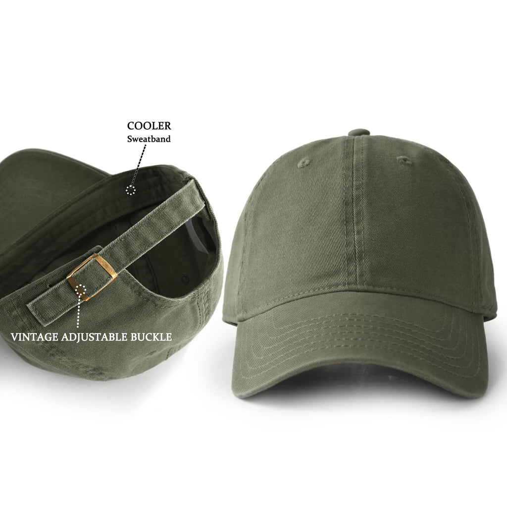 FURTALK Unisex Vintage Unstructured Baseball Cap Washed Cotton Dad Hat | 100% Cotton, Adjustable Buckle, Lightweight, Breathable, Box Package, Outdoor Caps