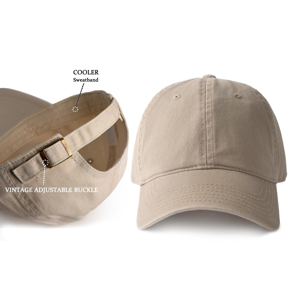 FURTALK Unisex Vintage Unstructured Baseball Cap Washed Cotton Dad Hat | 100% Cotton, Adjustable Buckle, Lightweight, Breathable, Box Package, Outdoor Caps