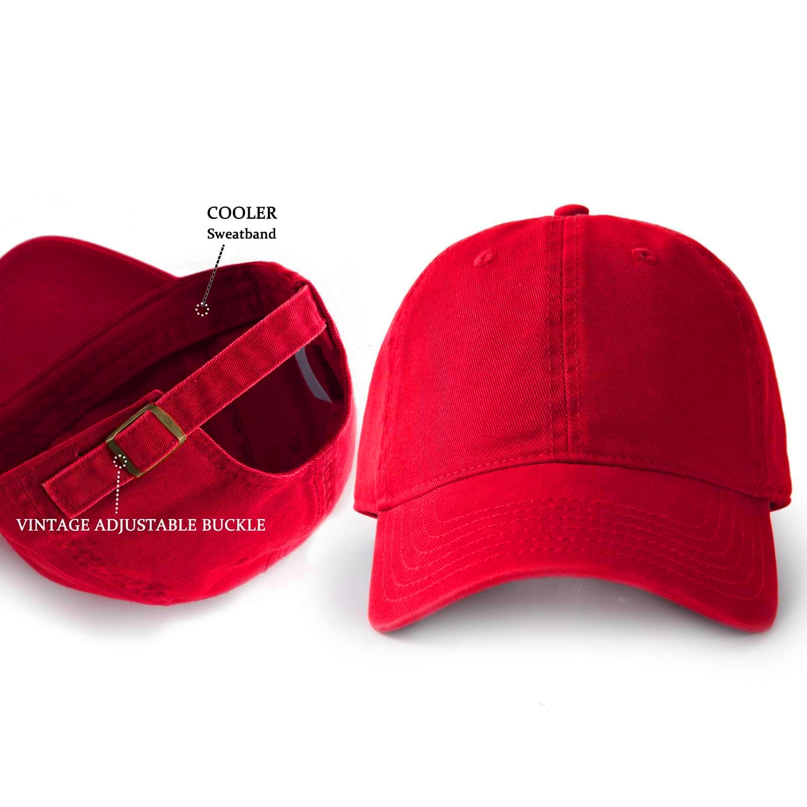FURTALK Unisex Vintage Unstructured Baseball Cap Washed Cotton Dad Hat | 100% Cotton, Adjustable Buckle, Lightweight, Breathable, Box Package, Outdoor Caps