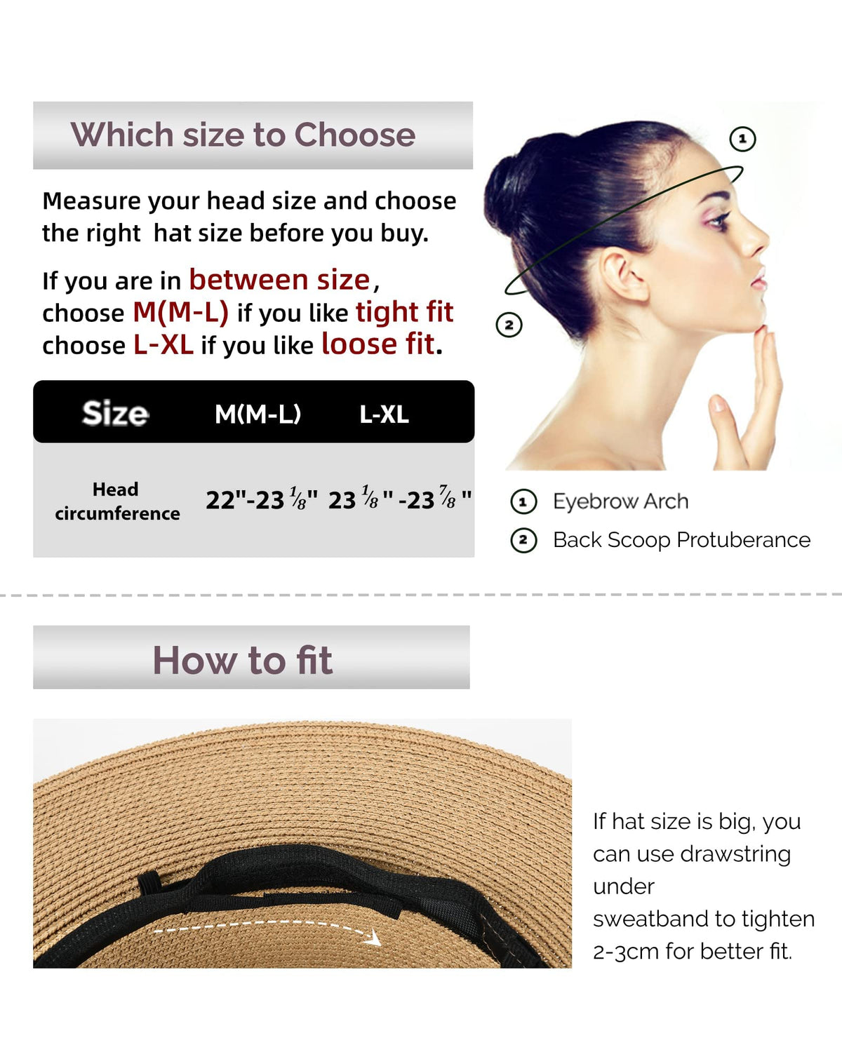 FURTALK Womens Mens Wide Brim Straw Panama Hat Fedora Summer Beach Sun Hat | Breathable Paper Straw, Classic Ribbon Trim, UPF Protection, Adjustable Band Inside, Chin Strap for Gusty Winds