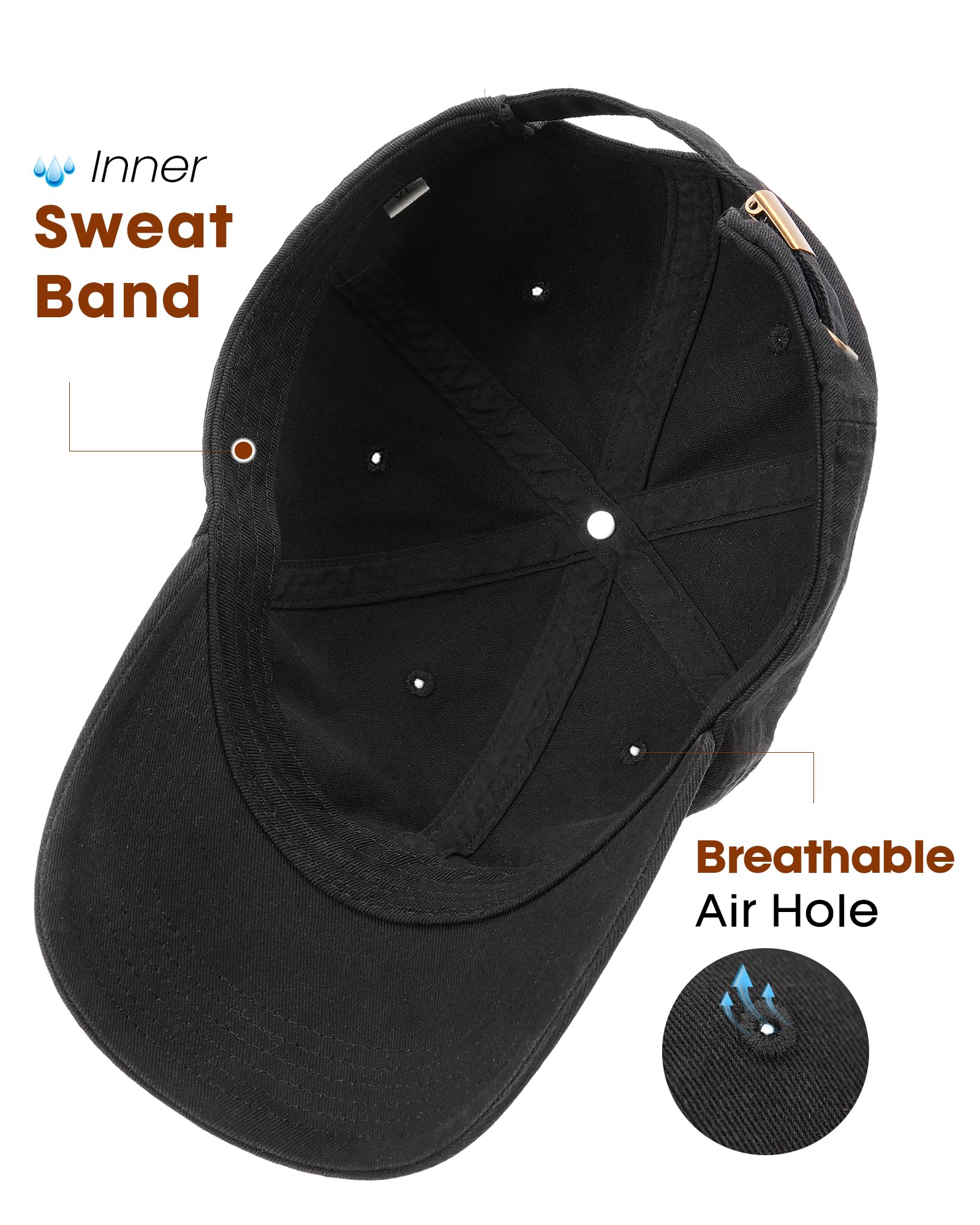 FURTALK Unisex Vintage Unstructured Baseball Cap Washed Cotton Dad Hat | 100% Cotton, Adjustable Buckle, Lightweight, Breathable, Box Package, Outdoor Caps