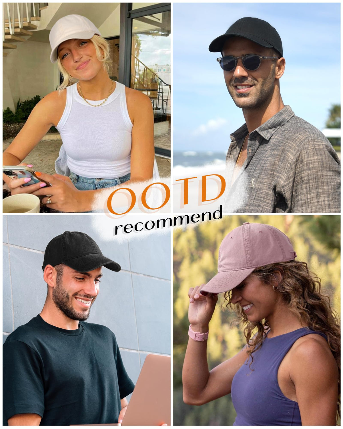 FURTALK Unisex Vintage Unstructured Baseball Cap Washed Cotton Dad Hat | 100% Cotton, Adjustable Buckle, Lightweight, Breathable, Box Package, Outdoor Caps